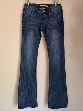 Jou Jou Dark Blue Low Rise Flare Jeans